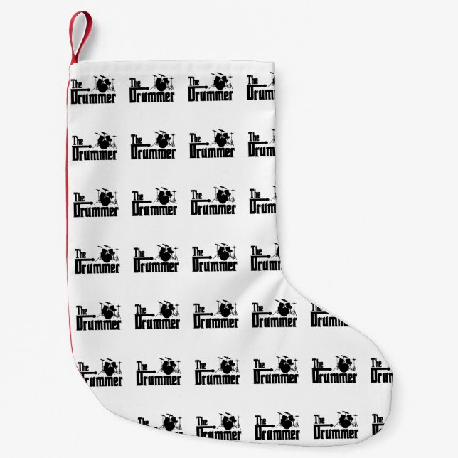 The Drummer Small Christmas Stocking (Front)