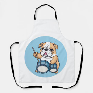 The Drumming Bulldog Beats and Bulldog Grooves Apron