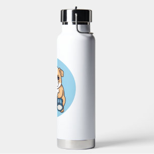 The Drumming Bulldog Beats and Bulldog Grooves Water Bottle