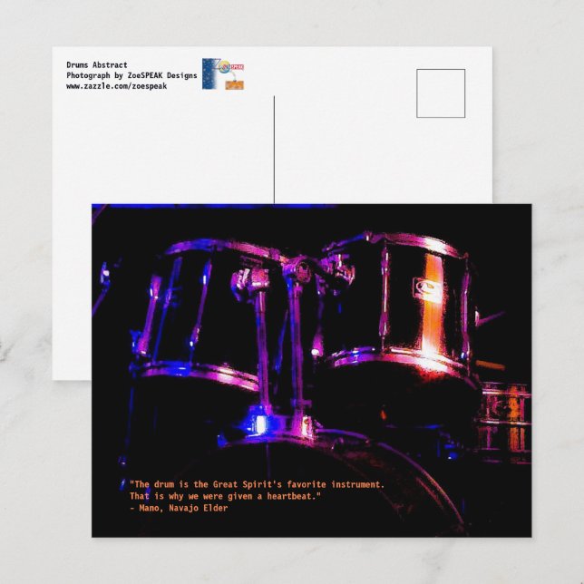 The Drums do the Talking Postcard (Front/Back)