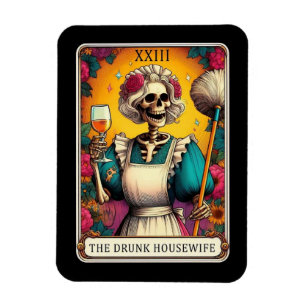The Drunk Housewife Tarot Card Magnet