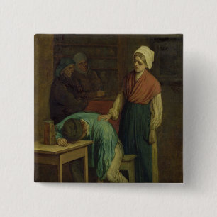 The Drunkard 15 Cm Square Badge