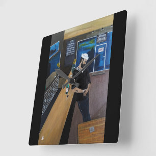 The Drunken Sailor Painting by Alfred Fox Square Wall Clock