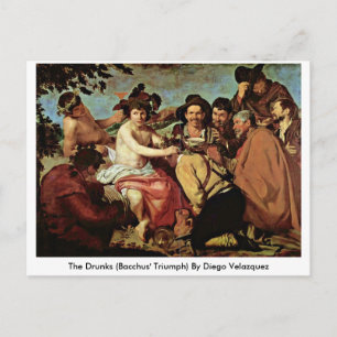 The Drunks (Bacchus' Triumph) By Diego Velazquez Postcard
