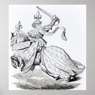 The Duc de Bourbon armed for the Tournament Poster