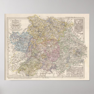 The duchy of Francia, Alemannia, Bavaria Poster