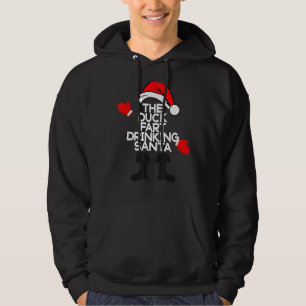 The Duck Fart Drinking Santa  Whiskey Christmas Hoodie