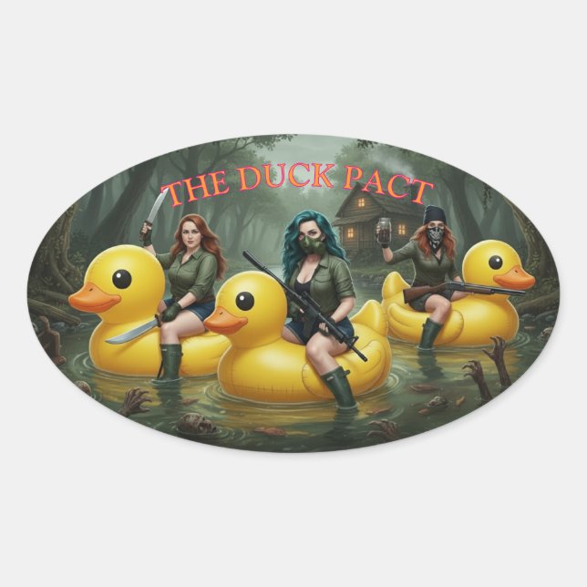 THE DUCK PACT  OVAL STICKER (Front)
