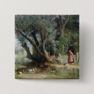 The Duck Pond 15 Cm Square Badge
