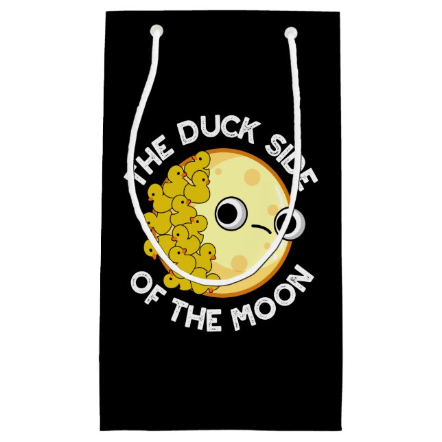 The Duck Side Of The Moon Astronomy Pun Dark BG Small Gift Bag (Front)