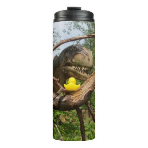 The Duck Vs. T-Rex Thermal Tumbler
