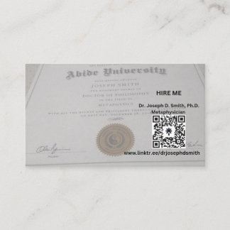 The Dudeist Metaphysician Business Card