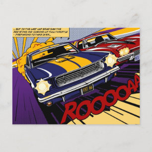 The Duel: Mustang vs. Corvette Postcard