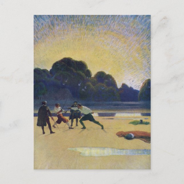 The Duel on the Beach Postcard (Front)