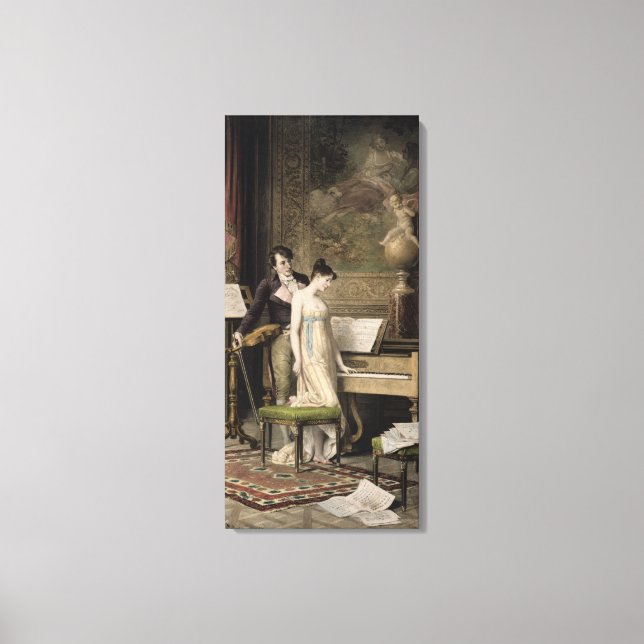 The Duet (mezzotint) Canvas Print (Front)