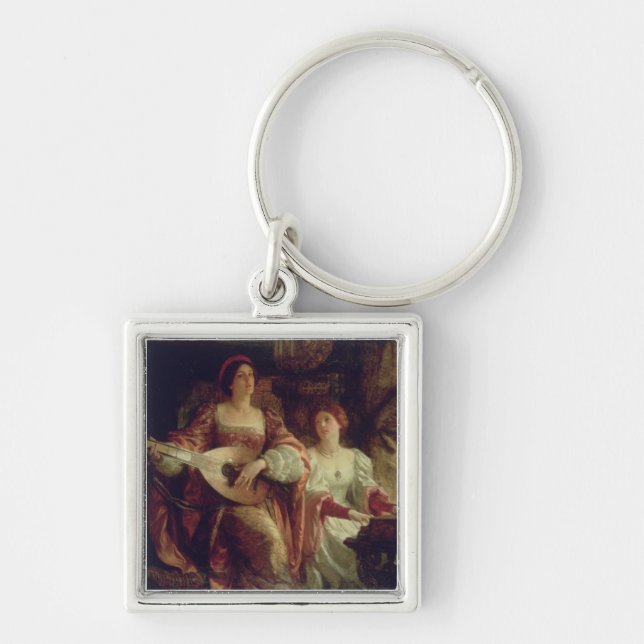 The Duet (oil on canvas) Key Ring (Front)