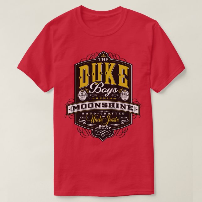 The Duke Boys Moonshine T-Shirt (Design Front)