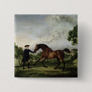 The Duke of Ancaster's bay stallion "Blank" 15 Cm Square Badge
