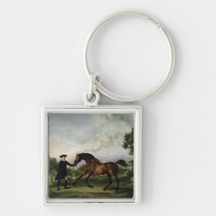 The Duke of Ancaster's bay stallion "Blank" Key Ring