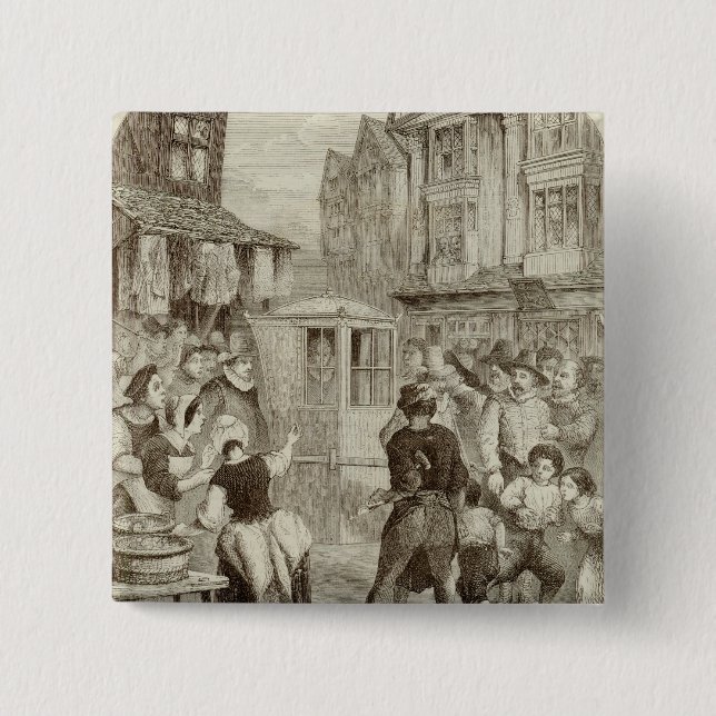 The Duke of Buckingham 15 Cm Square Badge (Front)