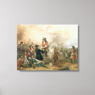 The Duke of Marlborough (1650-1722) signing the De Canvas Print
