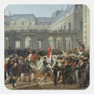 The Duke of Orleans Leaves the Palais-Royal Square Sticker