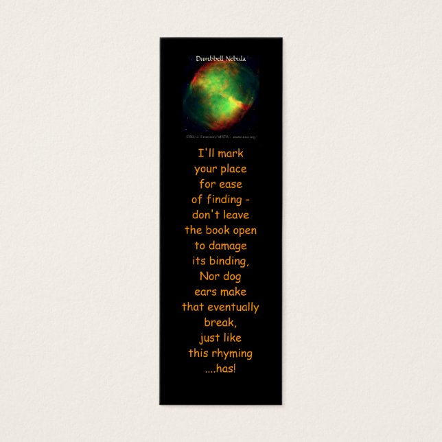The Dumbbell Nebula in Vulpecula - bookmarks (Front)