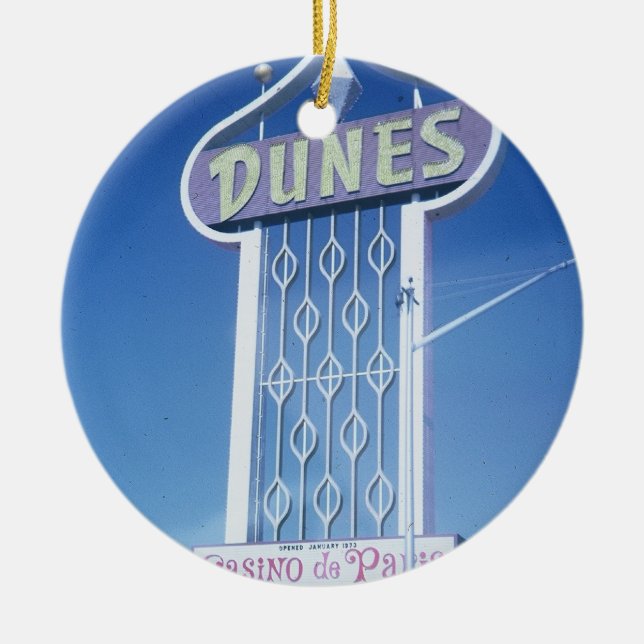 The Dunes Hotel Las Vegas Ceramic Tree Decoration (Front)
