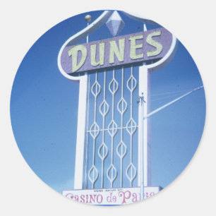 The Dunes Hotel Las Vegas Classic Round Sticker