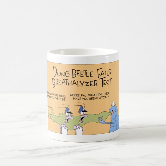 The Dung Beetle and the breath test Coffee Mug (Center)