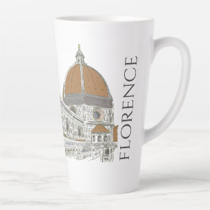 The Duomo Cathedral Florence Italy Pen and Ink Latte Mug