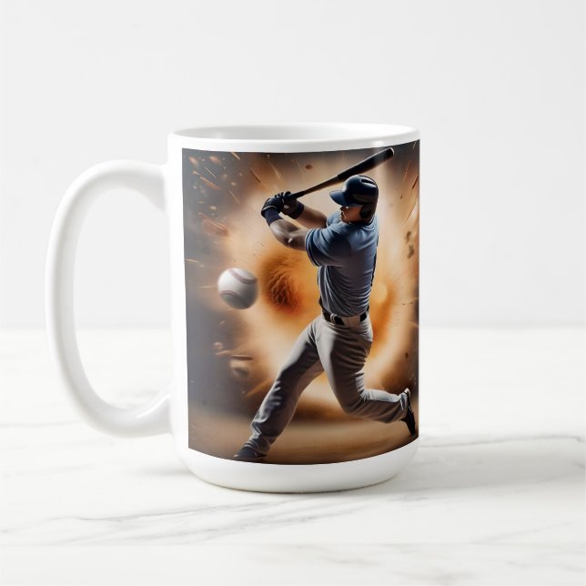 "The Dust-Cloud Showdown: A Pitcher's Fury" Coffee Mug (Left)