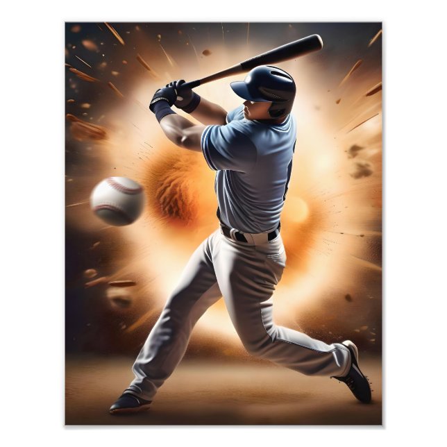"The Dust-Cloud Showdown: A Pitcher's Fury" Photo Print (Front)