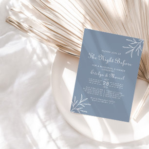 The Dusty Blue Night Before Rehearsal Dinner Invitation
