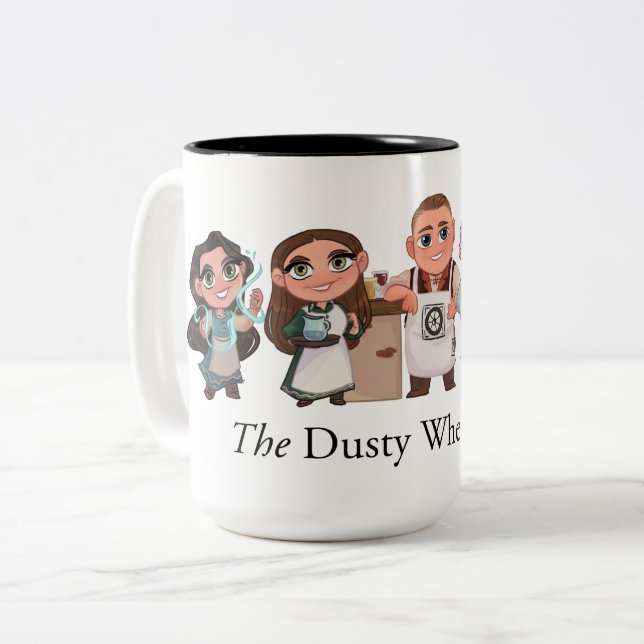 The Dusty Wheel Family: Two Tone Mug (Front Left)