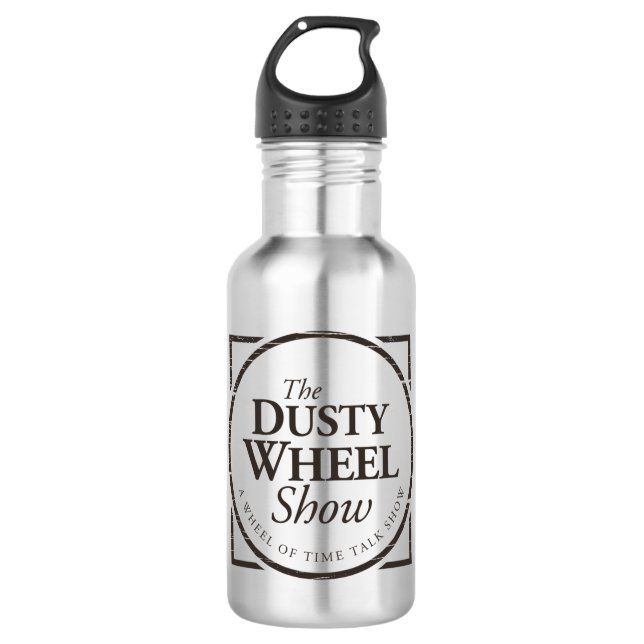 The Dusty Wheel Podcast Symbol: Water Bottle (Front)