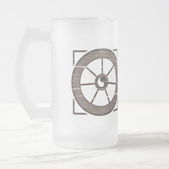 The Dusty Wheel: The Wheel & Show Frosted Mug (Left)