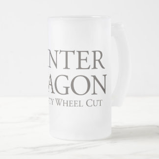 The Dusty Wheel: Winter Dragon The Dusty Wheel Cut Frosted Glass Beer Mug