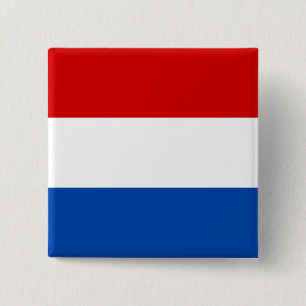 The Dutch Flag 15 Cm Square Badge