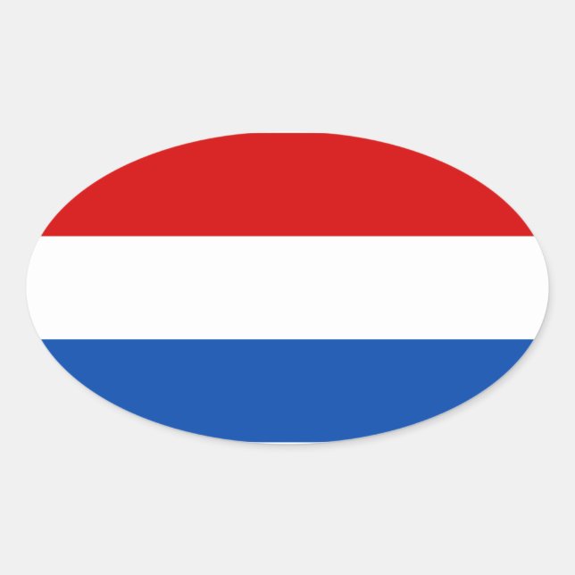 The Dutch Flag Oval Sticker (Front)