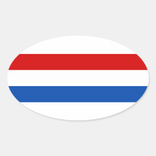 The Dutch Flag Oval Sticker