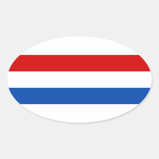 The Dutch Flag Oval Sticker