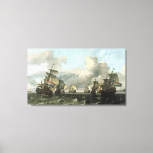 The Dutch Fleet of the India Company, 1675 Canvas Print