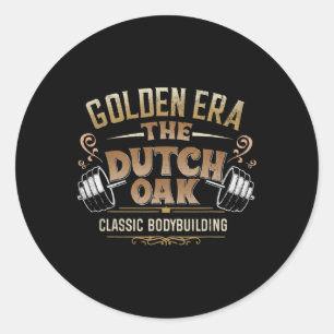 The Dutch Oak Clic Bodybuilding Gym Fitness Body B Classic Round Sticker