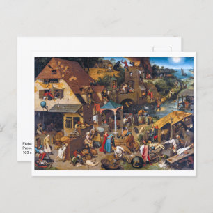 The Dutch Proverbs   Pieter Bruegel the Elder   Postcard