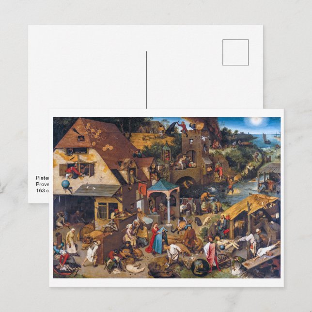 The Dutch Proverbs | Pieter Bruegel the Elder | Postcard (Front/Back)