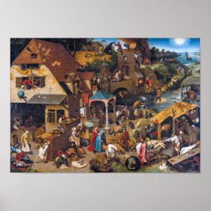 The Dutch Proverbs   Pieter Bruegel the Elder   Poster