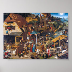 The Dutch Proverbs Pieter Bruegel the Elder Poster