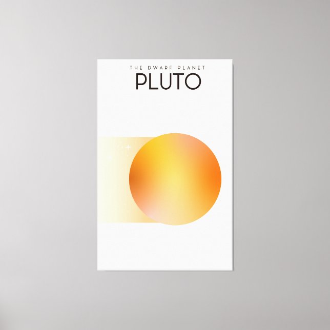 The dwarf planet Pluto Canvas Print (Front)