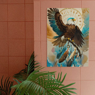 The Eagle Dreamcatcher   Digital Art Poster